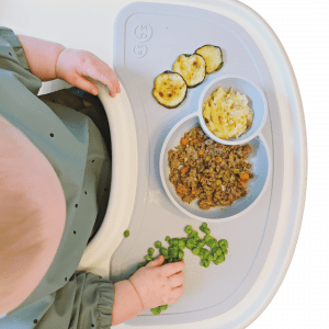 baby eating shepherds pie