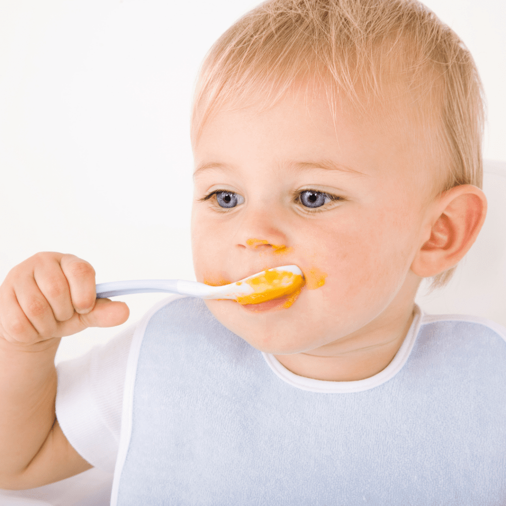 feeding babies purées