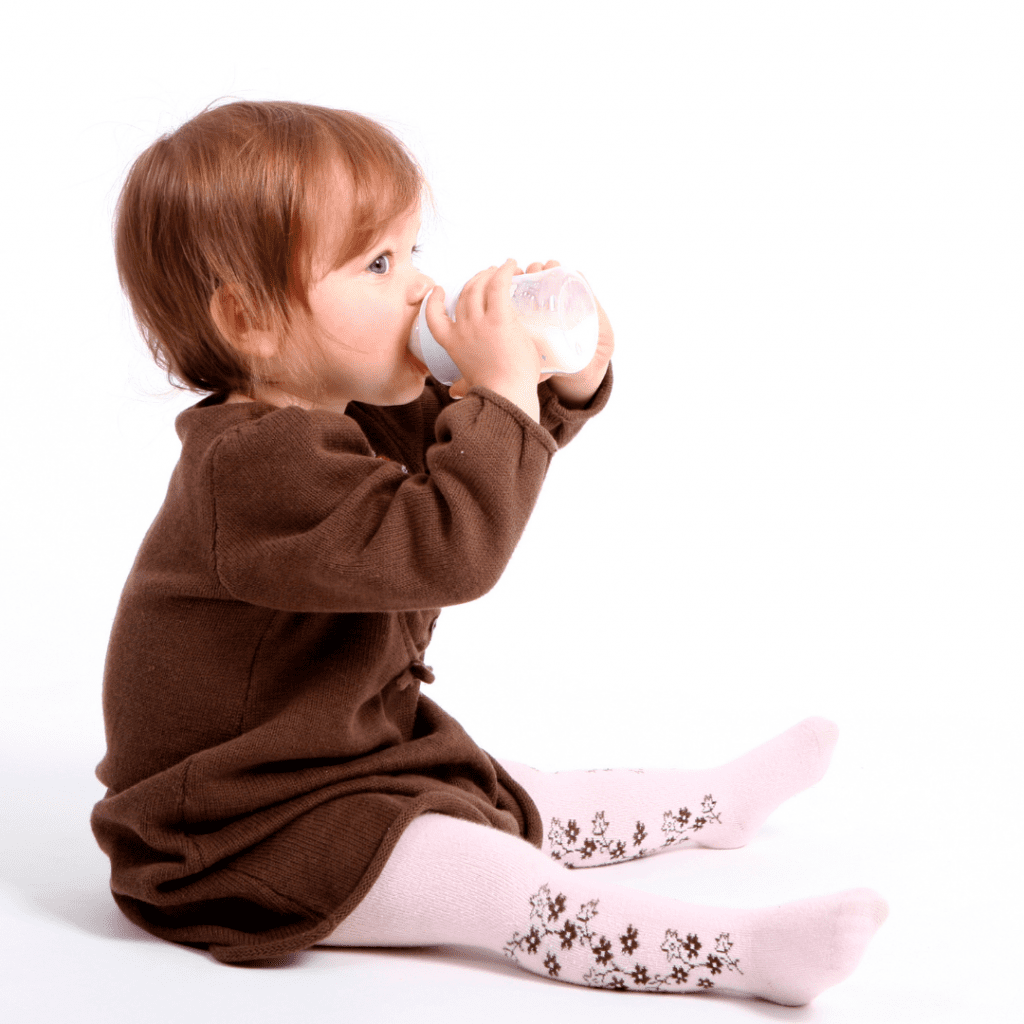 bottle fed baby at daycare